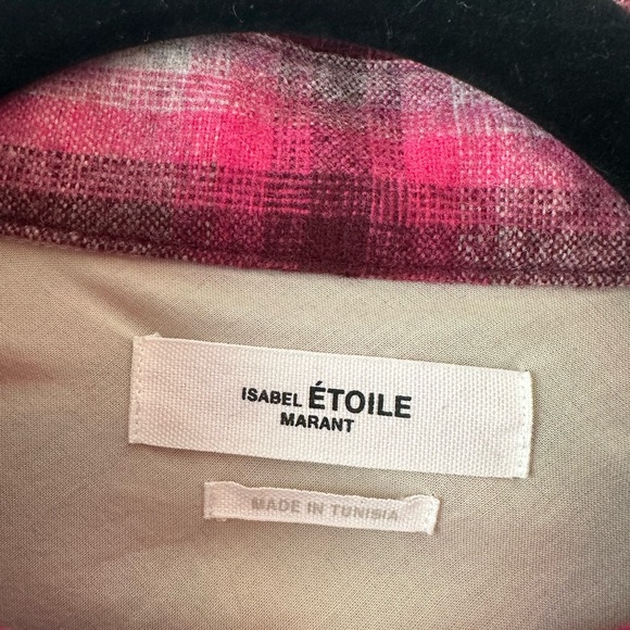 Isabel Marant Etoile Reosi Plaid Button-Down Top (Size 34/2) - Picture 6 of 11